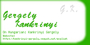 gergely kankrinyi business card